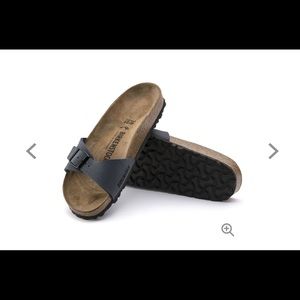 Size 38 Navy One Strap Madrid Birkenstock Sandals